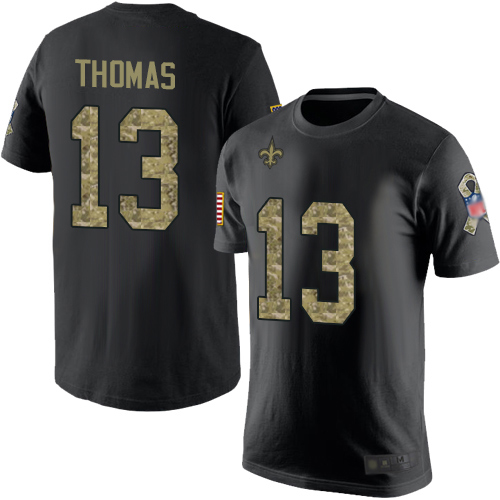 Men New Orleans Saints Black Camo Michael Thomas Salute to Service NFL Football #13 T Shirt->new orleans saints->NFL Jersey